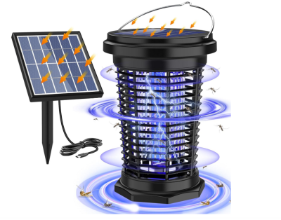 PALONE Solar Bug Zapper for Outdoor & Indoor 2026, USB Rechargeable Mosquito Zapper with 5.5W Solar Panel, Electric Mosquito Killer for Patio, Backyard, Garden, Camping